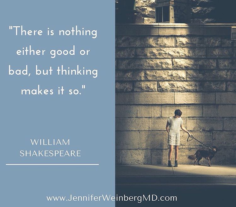 Our thinking patterns can have so much power over us if we allow them to, but we also have the power to reframe our #mindset to bring greater #joy and #peace into our lives. This is the type of strategy we work on in the virtual group Whole Cure Lifestyle Transformation Program. I would love to have you join us! www.jenniferweinbergmd.com/blog