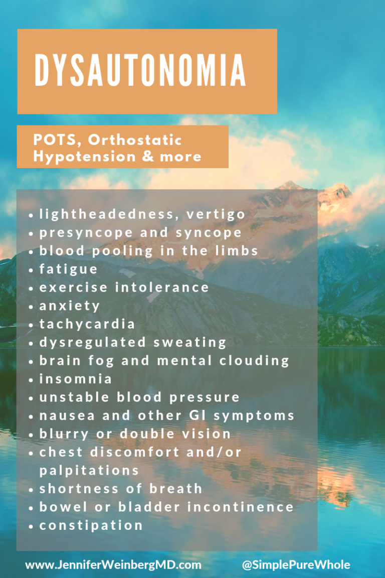 Dysautonomia When The Autonomic Nervous System Malfunctions Postural